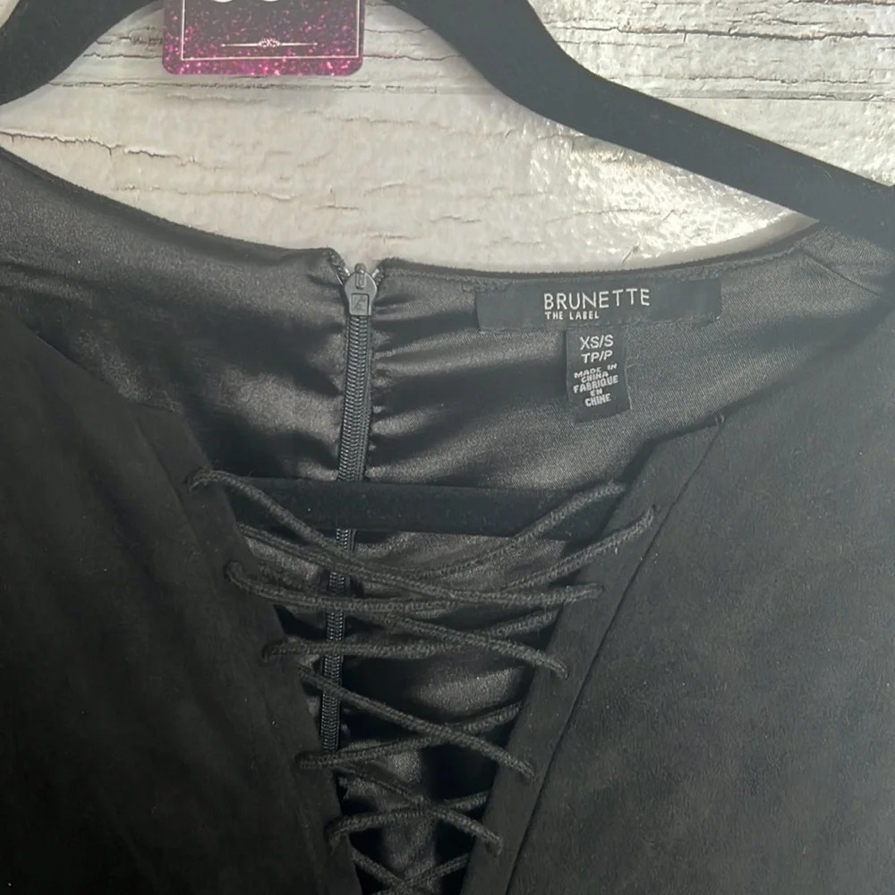 4. Brunette the label velour romper back size  xs /s - Picture 4 of 6